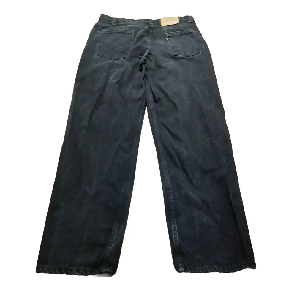 Levi's 550 Orange Tab Jeans Men's Size 38x34 Black Relaxed Fit 1997 USA (36×34)